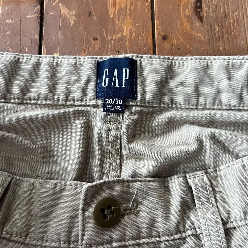 GAP Men's Carpenter Pants 30x30 Khaki Beige Relaxed Fit Workwear - Picture 3 of 9